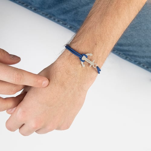 Pánský šňůrkový náramek s kotvou Burks