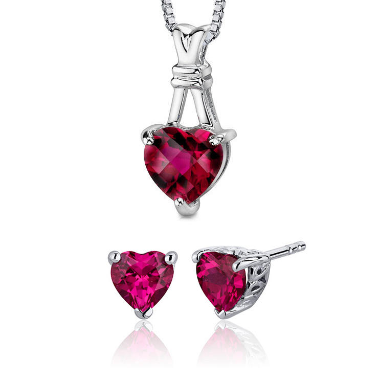 Romantická kolekce s rubínovými srdíčky Estoria