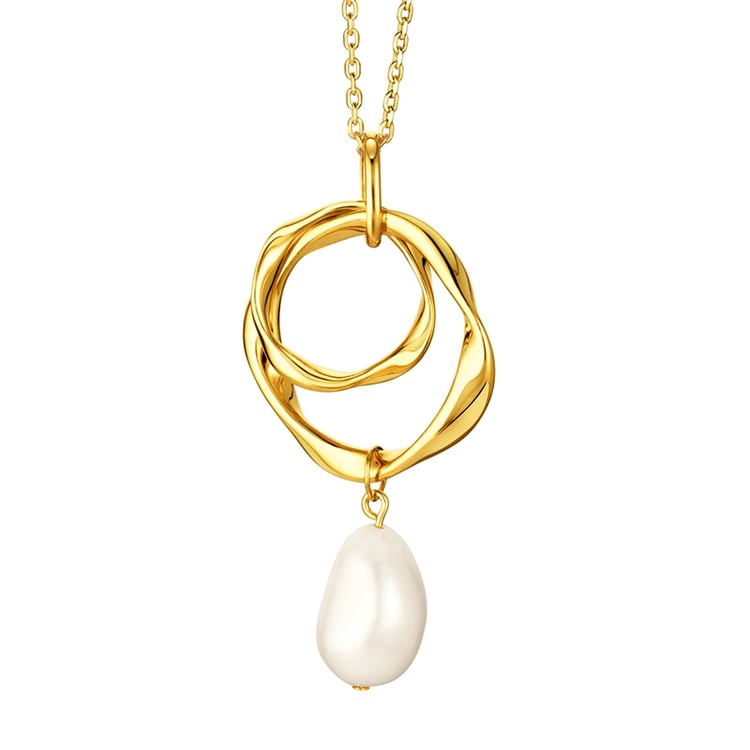 Pozlacený přívěsek s perlou Elana