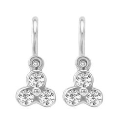 Zlaté dětské náušnice s lab-grown diamanty Jasmine