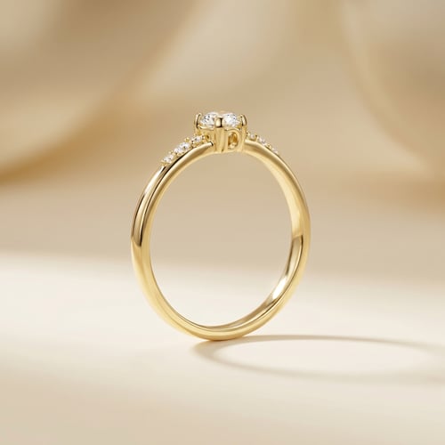 Zásnubní prsten s výběrem písmene a lab-grown diamanty Diana