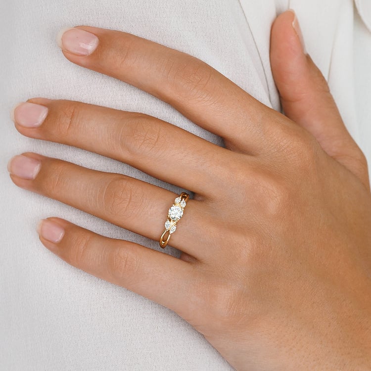 Zásnubní prsten ze zlata s 0.42ct IGI certifikovaným lab-grown diamantem Halym 158309