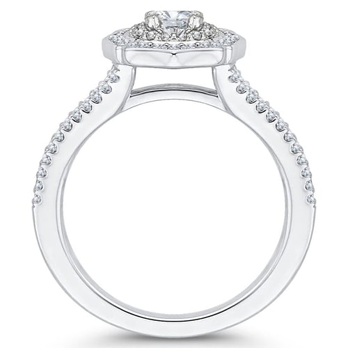 Extravagantní halo zásnubní prsten s lab-grown diamanty Giacomo
