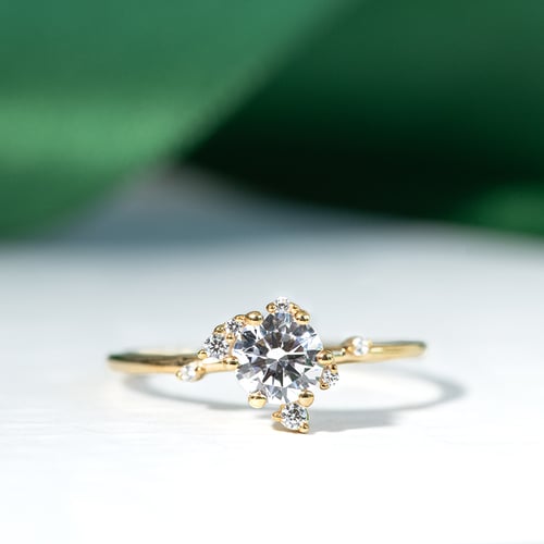 Cluster zásnubní prsten s diamanty Kalia