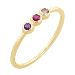 Prsten se třemi drahokamy dle vašeho výběru Dania