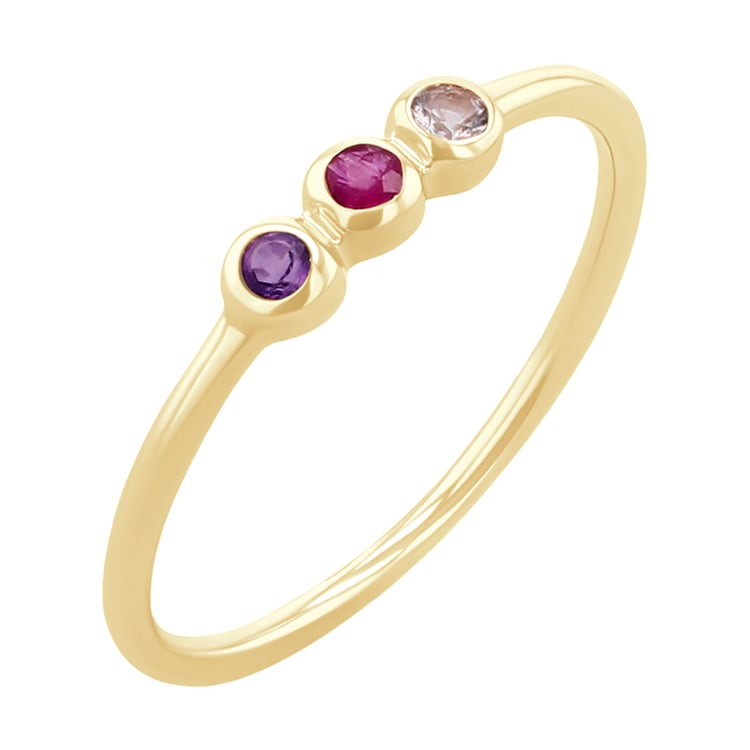 Prsten se třemi drahokamy dle vašeho výběru Dania 119682