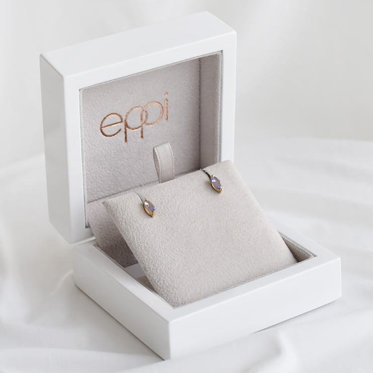 Pozlacené náušnice s tanzanity 92193