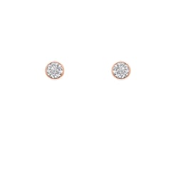 Minimalistické bezel náušnice s lab-grown diamanty Tofine