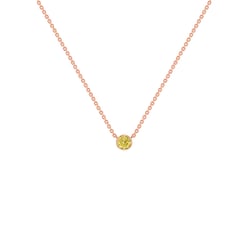 Minimalistický náhrdelník se žlutým diamantem Glosie