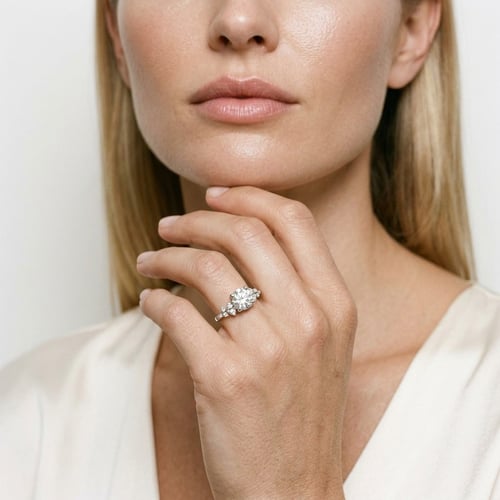 Zásnubní prsten s výběrem písmene a diamanty Olha