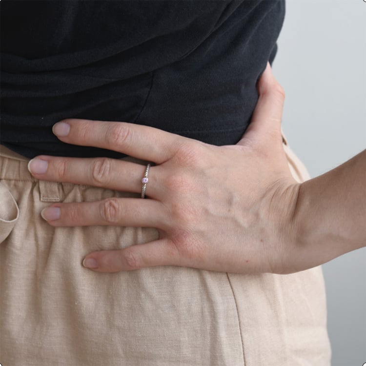 Prsten s růžovým safírem 65285