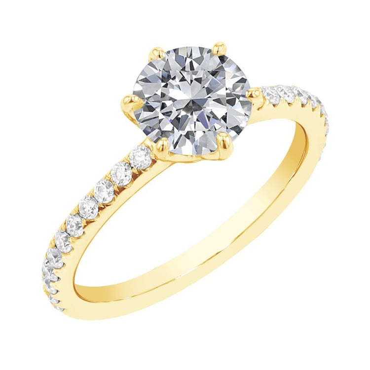 Zásnubní prsten s moissanity Fabio 102567