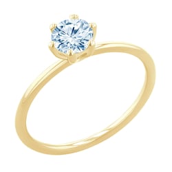 Zásnubní prsten s akvamarínem Birdie