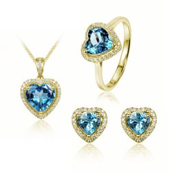 Zlatá topazová souprava šperků Kellie