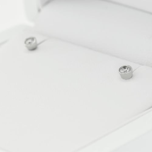 Bezel náušnice s diamanty Jehan