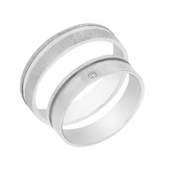 Zlaté snubní prsteny s diamantem Miah