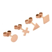 Zlaté geometrické mix & match náušnice Aine