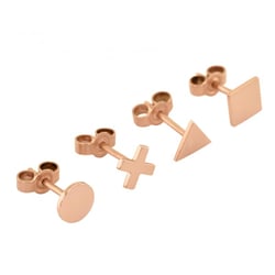 Zlaté geometrické mix &amp; match náušnice Aine