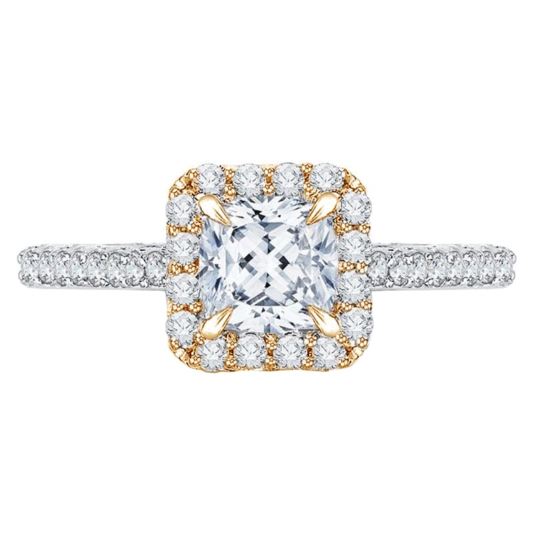 Zlatý zásnubní prsten s diamanty 61221