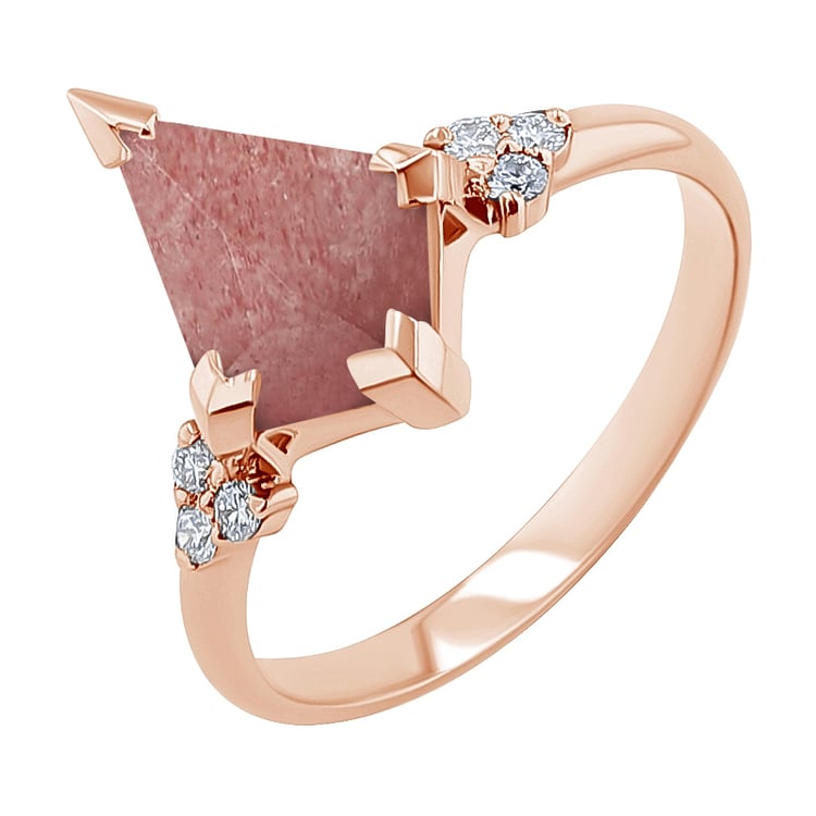 Jedinečný prsten s jahodovým achátem Kettil 148406