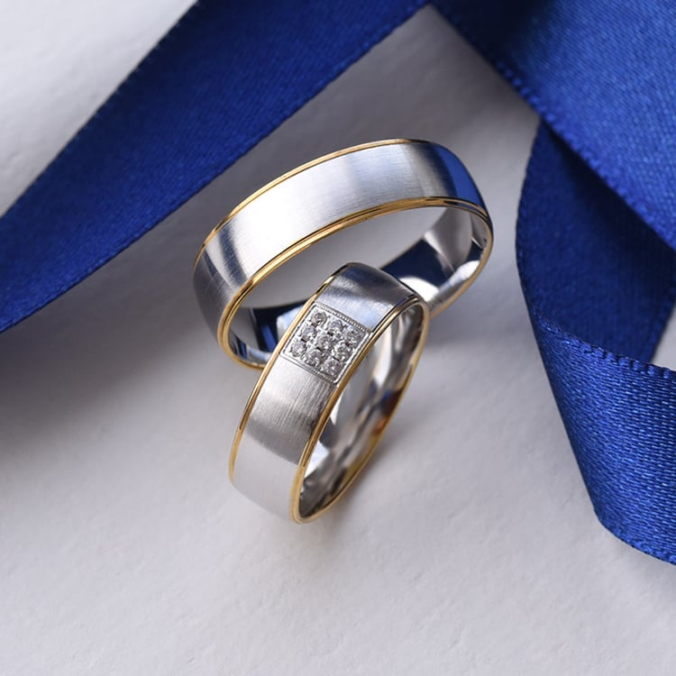 Snubní prsteny s diamanty 75977