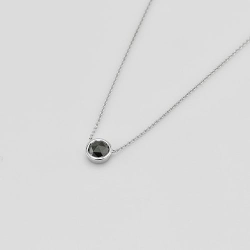 Zlatý náhrdelník bezel se salt'n'pepper diamantem Terun