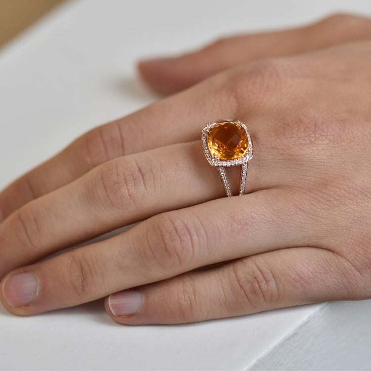 Prsten s citrínem 17017