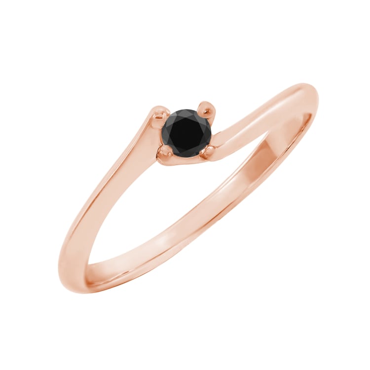 Zásnubní prsten s černým diamantem