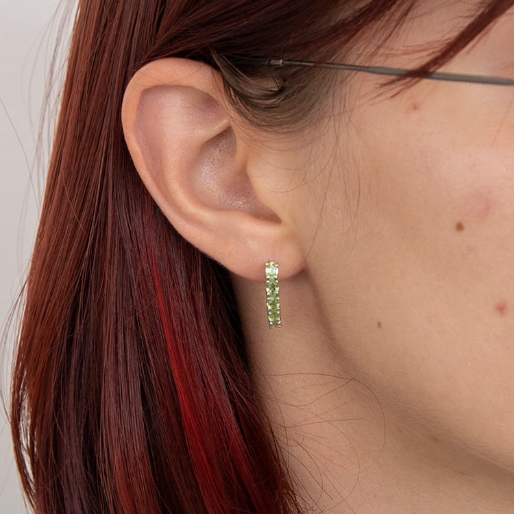 Stříbrné náušnice s olivíny Felixa 109398