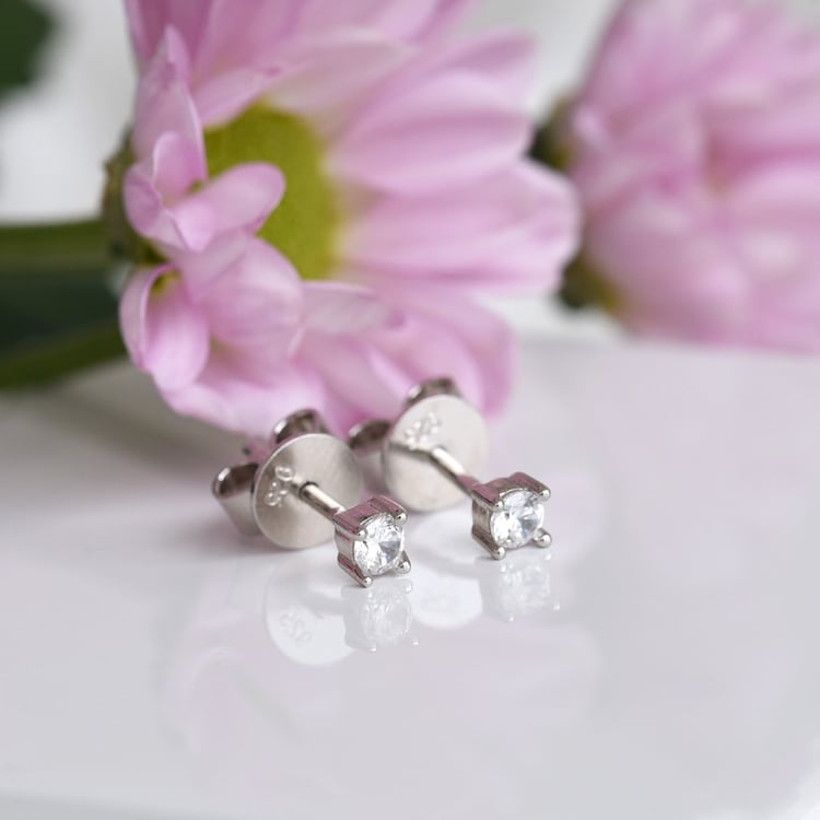 Náušnice s černými perlami a zirkony 83548