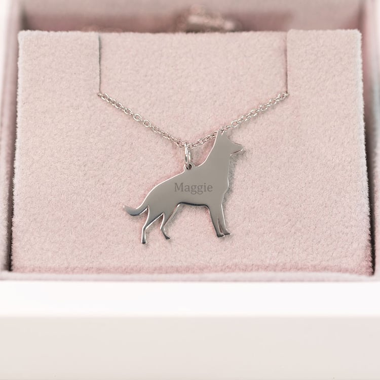 Přívěsek ve tvaru psa s gravírem German Shepherd 98946