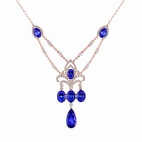 Tanzanitový náhrdelník plný diamantů Noeti