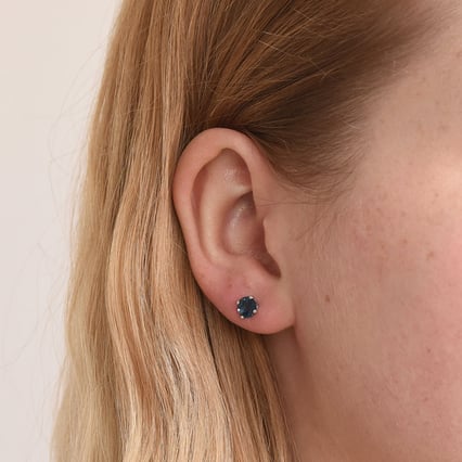 Zlaté napichovací náušnice s topazy Hulda