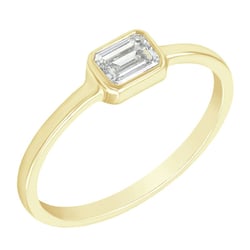 Zásnubní prsten s emerald diamantem Sade