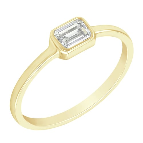 Zásnubní prsten s emerald diamantem Sade