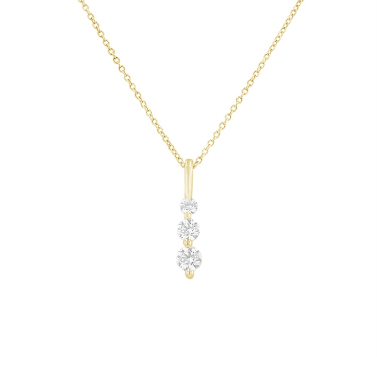 Přívěsek se zářivými diamanty ze žlutého zlata 84964