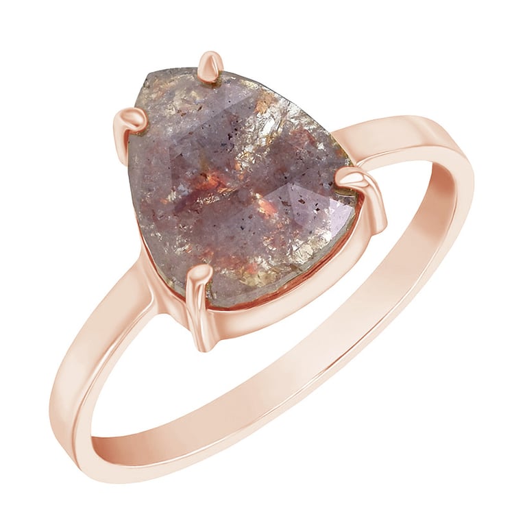 Prsten s hnědým salt and pepper diamantem Ajwa 97466