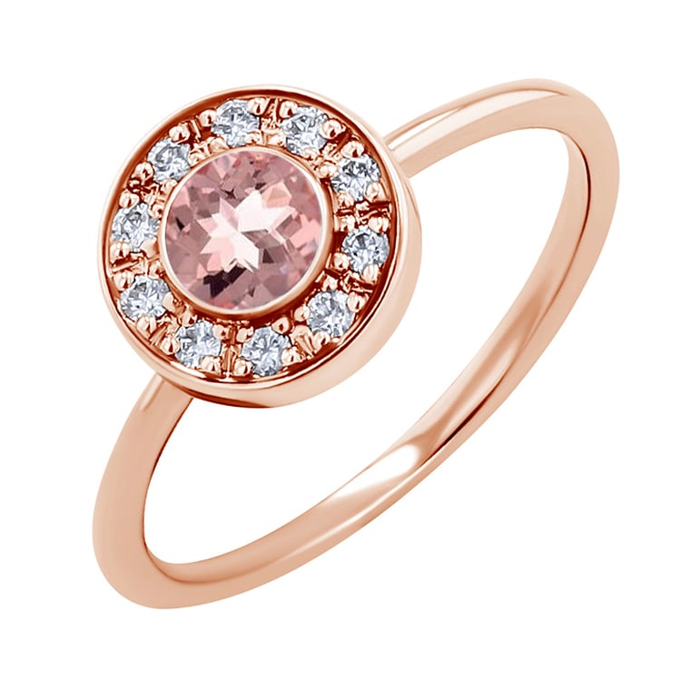 Zásnubní prsten s morganitem a diamanty Fernanda 129391