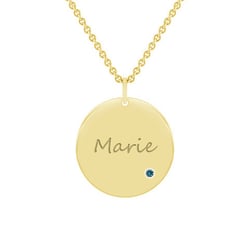 Zlatý přívěsek s modrým diamantem a gravírem dle vaší volby Cassius