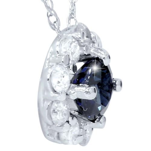 Diamantový zlatý náhrdelník so zafírom 2353