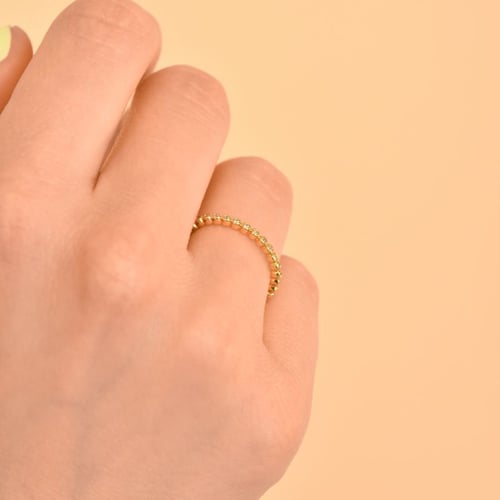 Minimalistický kuličkový prsten s diamanty Dante