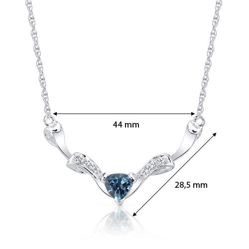 Elegantný stříbrný náhrdelník zdobený topasem Astley 5463