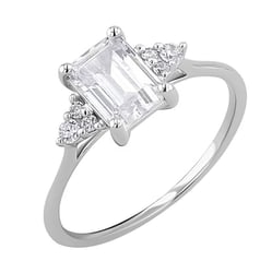 Rozvodový prsten s emerald diamantem Aran