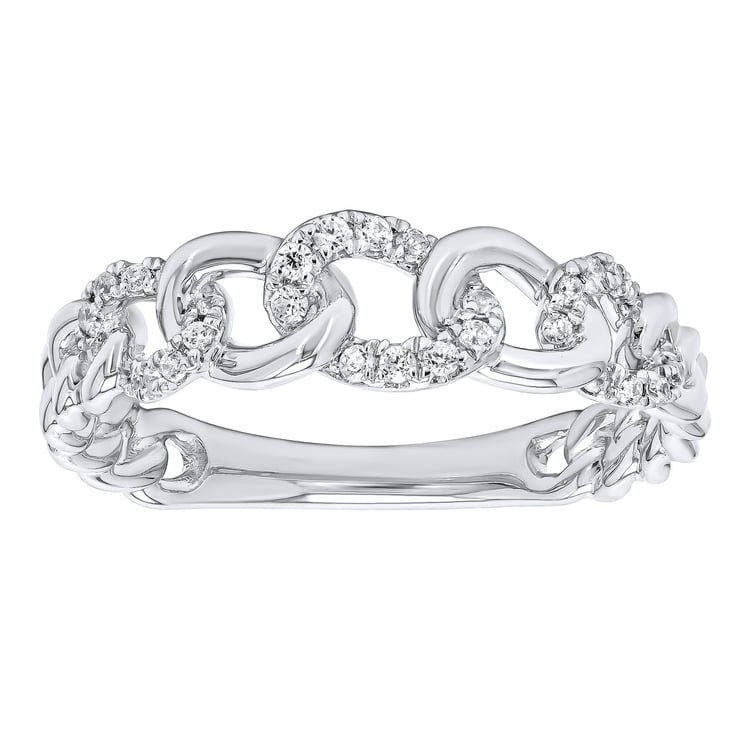 Zlatý proplétaný prsten s lab-grown diamanty Rakhi 165283