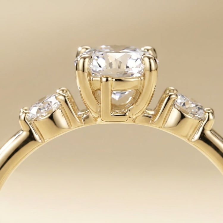 Zásnubní prsten s výběrem písmene a diamanty Halym 167670