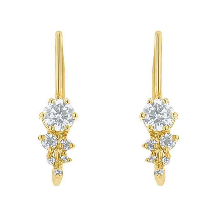 Cluster náušnice s diamanty Lina