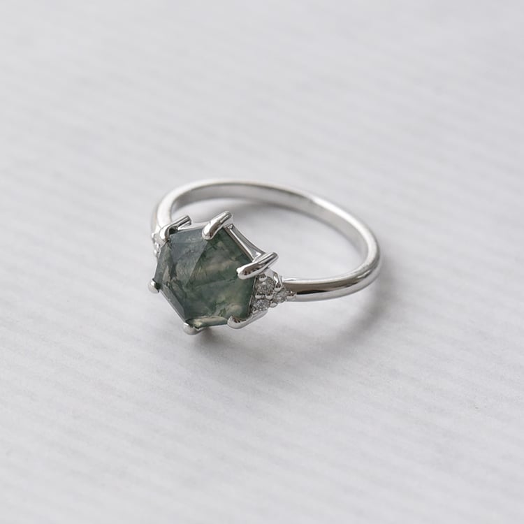 Prsten se mechovým achátem 71506