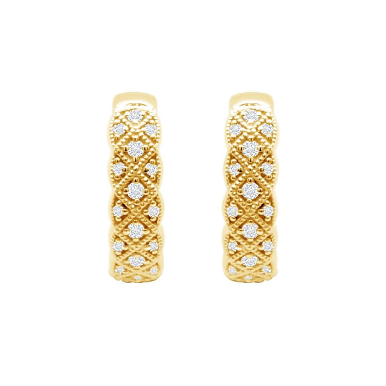 Zlaté kruhové náušnice s diamanty Laura 160932