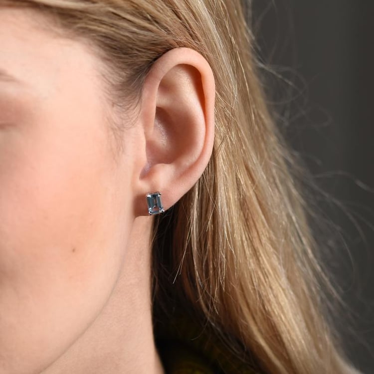 Náušnice s akvamarínem Druscila 15409