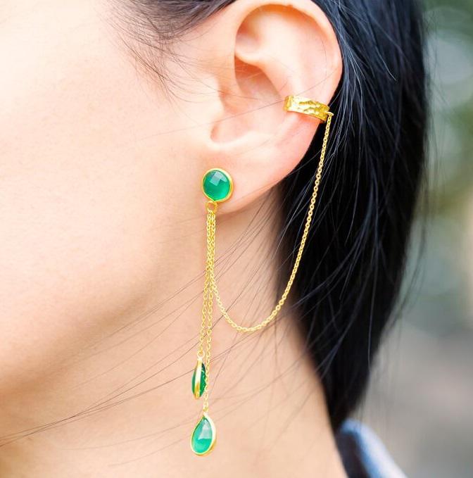 Náušnice s chalcedony Aerona 6778